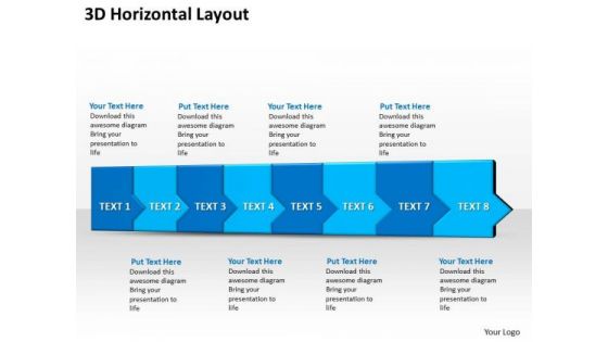 Ppt 3d Horizontal Illustration To Hold Marketing Losses Eight Steps PowerPoint Templates