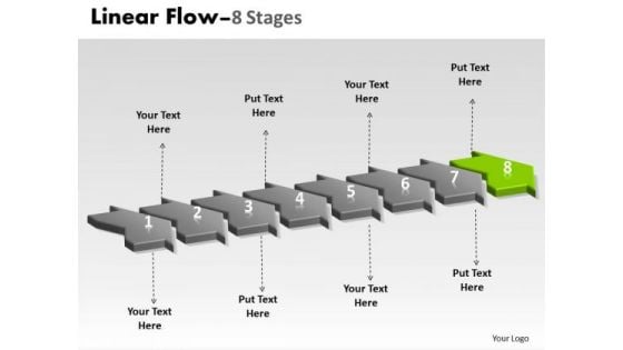 Ppt 3d Illustration Of 8 Steps Working With Slide Numbers Marketing Plan 9 Image