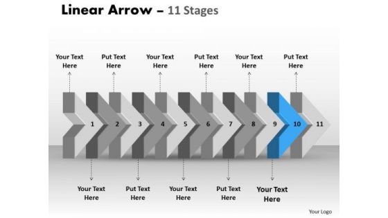 Ppt 3d Illustration Of Beeline Arrow Flow Ishikawa Diagram PowerPoint Template 11 Graphic