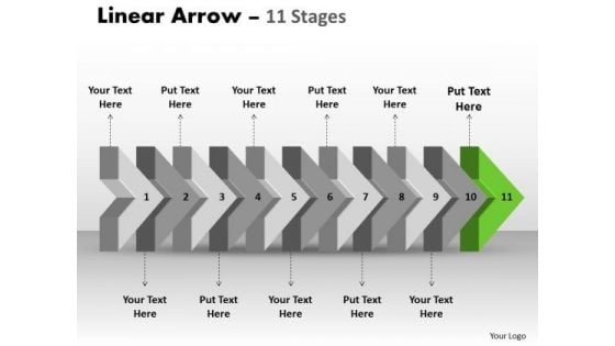 Ppt 3d Illustration Of Beeline Arrow Flow Ishikawa Diagram PowerPoint Template 12 Graphic