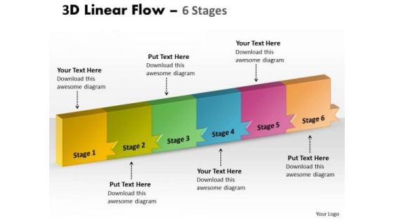 Ppt 3d Illustration Of Marketing Planning 6 Stages Commercial Strategy PowerPoint 1 Image