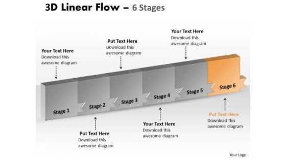 Ppt 3d Illustration Of Marketing Planning 6 Stages Time Management PowerPoint 7 Image