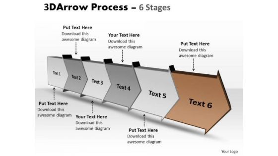 Ppt 3d Illustration Of Six Step Arrow Forging Procedure PowerPoint Slides 7 Image