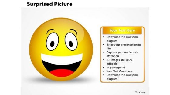 Ppt 3d Illustration Of Surprised Emoticon Picture Business PowerPoint Templates