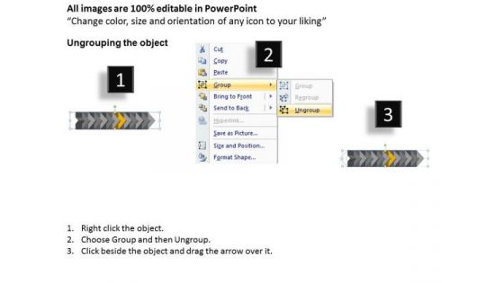 Ppt 3d Illustration PowerPoint Templates Of Straightaway Arrow Flow Diagram 8 Design