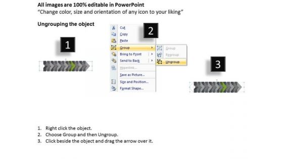 Ppt 3d Illustration PowerPoint Templates Of Straightaway Arrow Flow Diagram 9 Design