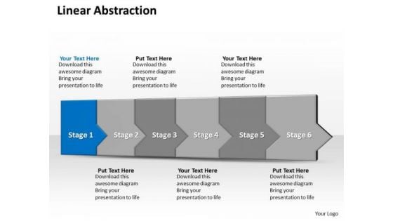 Ppt 3d Linear Abstraction To Prevent Marketing Losses Six Steps PowerPoint Templates