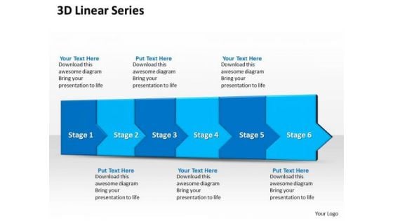 Ppt 3d Linear Abstraction To Restrict Business Losses Six Steps PowerPoint Templates