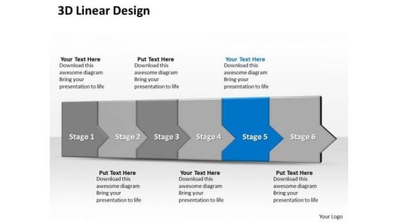 Ppt 3d Linear Abstraction To Shut Down Business Losses Six Steps PowerPoint Templates