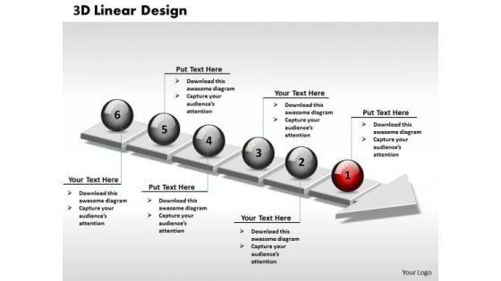 Ppt 3d Linear Design Of Business PowerPoint Presentation Steps 6 Stages Templates