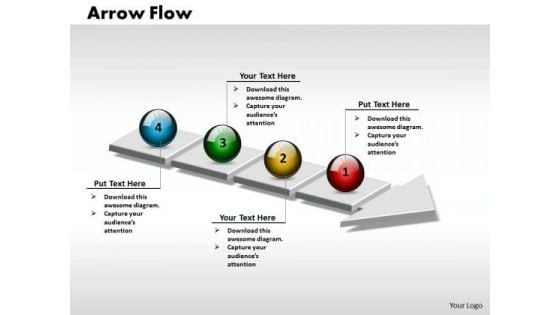 Ppt 3d Linear Flow Arrow 4 Power Point Stage PowerPoint Templates