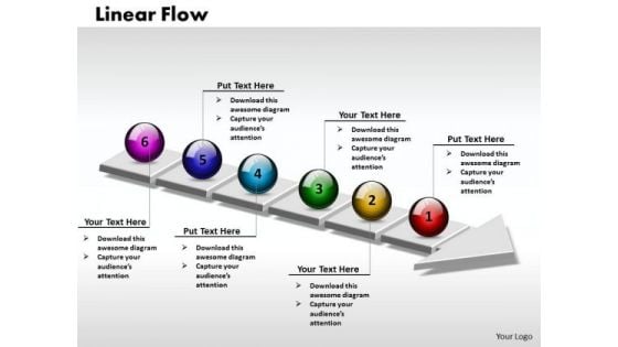 Ppt 3d Linear Flow Process Charts Arrow 6 Stages PowerPoint Templates