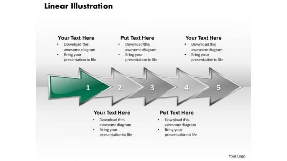 Ppt 3d Linear Illustration To Present Business Issues Six Steps PowerPoint Templates