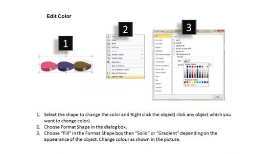 Ppt 3d Multicolor Arrows PowerPoint Templates Showing Three Stage