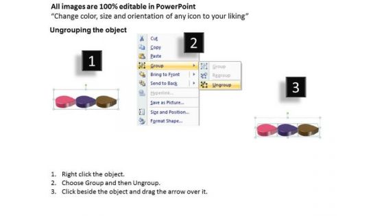 Ppt 3d Multicolor Curved Arrows PowerPoint 2010 Showing Three Stages Templates