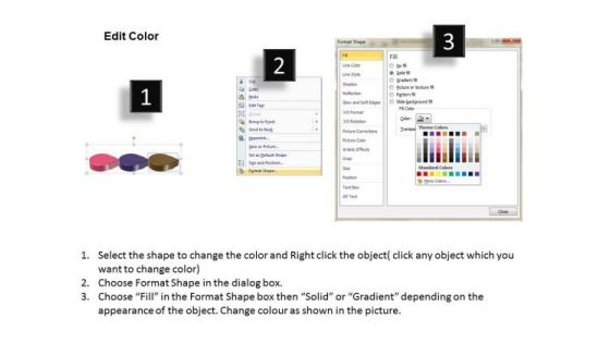 Ppt 3d Multicolor Curved Arrows PowerPoint 2010 Showing Three Stages Templates