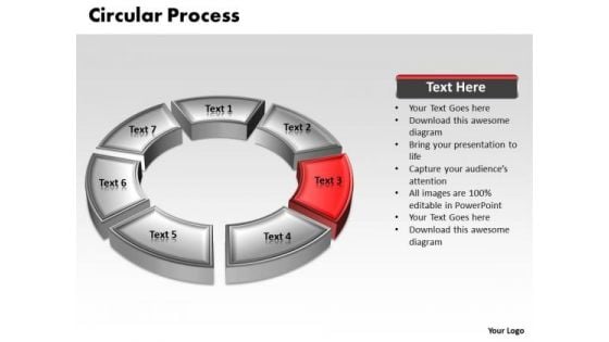 Ppt 3d Red Animated Circular Forging Process PowerPoint Slides Templates