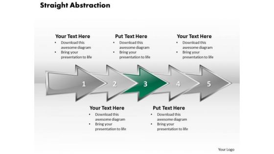 Ppt 3d Straight Abstraction To Present Business Issues Six Steps PowerPoint Templates