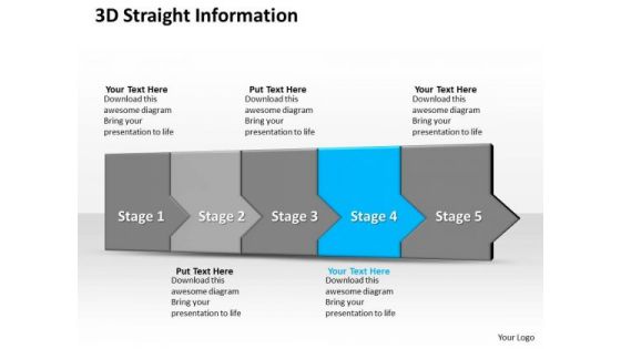 Ppt 3d Straight Description To Prevent Marketing Losses Five Steps PowerPoint Templates
