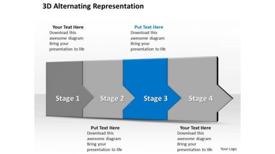 Ppt 3d Successive Representation To Avoid Marketing Losses Four Steps PowerPoint Templates