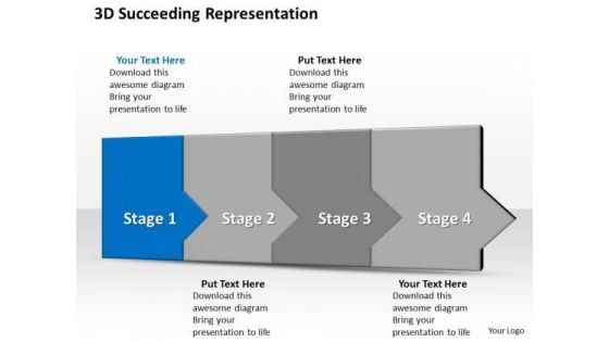 Ppt 3d Successive Representation To Prevent Business Losses Four Steps PowerPoint Templates