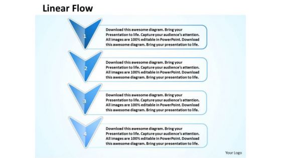 Ppt 4 Power Point Stage Linear Flow Arrow Org Chart PowerPoint 2007 Templates