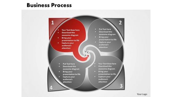 Ppt 4 PowerPoint Slide Numbers Planning Process Business Diagram Templates