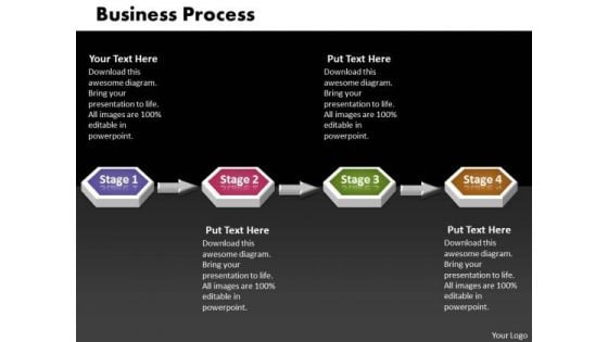 Ppt 4 Stages 3d Linear Business Presentation PowerPoint Tips Download Process Templates