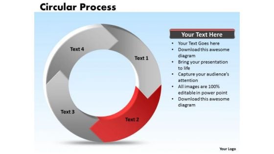 Ppt 4 Stages Process Cycle Cause And Effect Diagram PowerPoint Template Templates