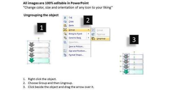 Ppt 4 Step Table Swim Lane Diagram PowerPoint Template Editable Business Templates