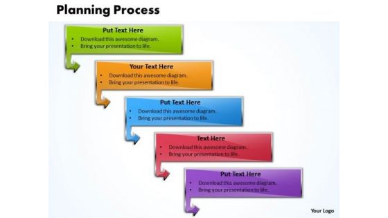 Ppt 5 Colorful State Diagram In Procurement Process PowerPoint Presentation Templates