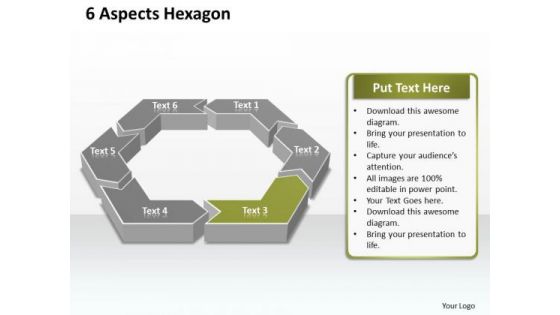 Ppt 6 Factors Hexagon Editable PowerPoint Certificate Templates