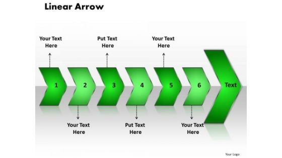 Ppt 6 Linear Circular Arrows PowerPoint 2010 Placed Horizontally Templates