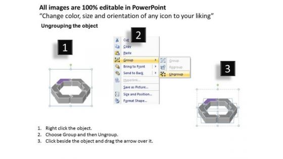 Ppt 6 Point Hexagon Editable Presentation PowerPoint Slide Text 2003 Templates