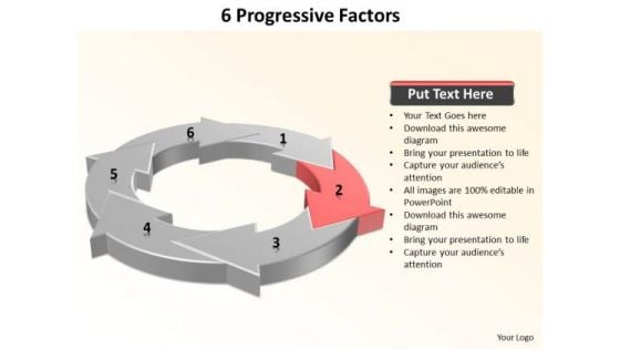Ppt 6 Progressive Factors Presentation PowerPoint 2010 Templates