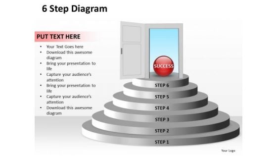 Ppt 6 Step Free Fishbone Diagram PowerPoint Template Templates