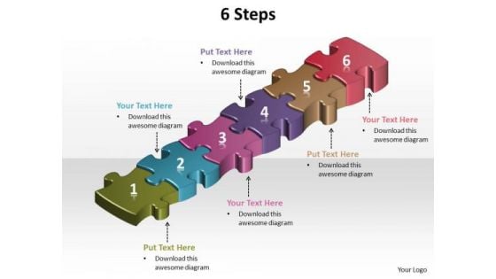 Ppt 6 Steps PowerPoint Templates