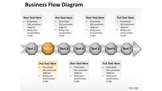 Ppt 7 Beeline Power Point Stage Business PowerPoint Theme Data Flow Diagram Templates