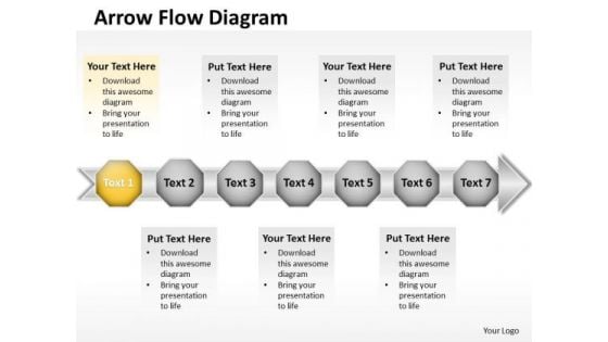 Ppt 7 Continuous Stages Free Business PowerPoint Templates Data Flow Diagram