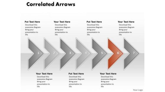 Ppt 7 Phase Diagram Correlated Arrows In Horizontal Line PowerPoint Templates