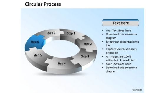 Ppt 7 Stages Circular Process Flow Cause And Effect Diagram PowerPoint Template Templates
