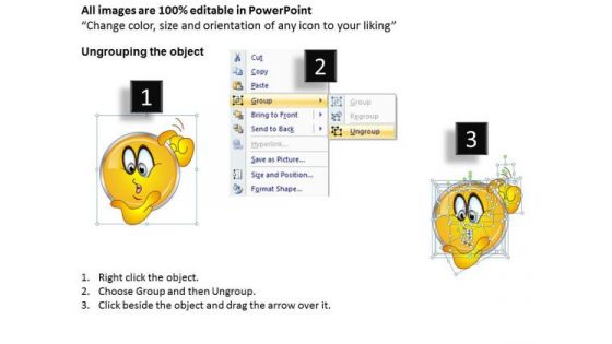 Ppt A Shiney Emoticon Thinking Face Business Strategy PowerPoint Templates