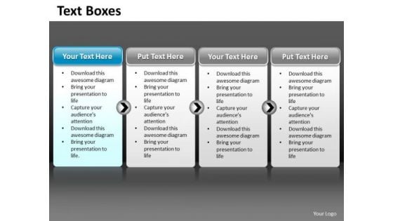 Ppt A Simple 4 Stage Process Editable Business Management PowerPoint Business Templates