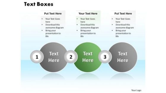 Ppt Abstraction Of Three Text Circles PowerPoint Templates