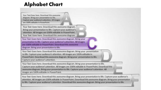 Ppt Alphabet Chart With Textboxes Business Plan PowerPoint Business Templates