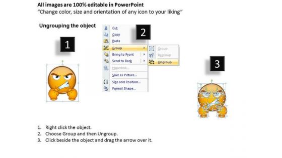 Ppt An Illustration Of Angry Emoticon Communication Skills PowerPoint Templates