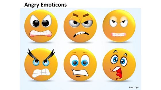 Ppt Angry Emoticons Illustration Picture Business Management PowerPoint Templates