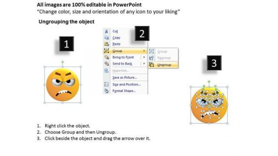 Ppt Angry Emoticons Illustration Picture Business Management PowerPoint Templates