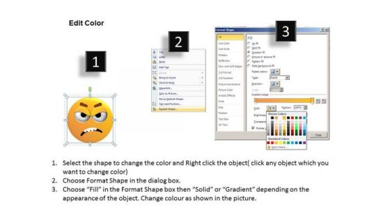 Ppt Angry Emoticons Illustration Picture Business Management PowerPoint Templates