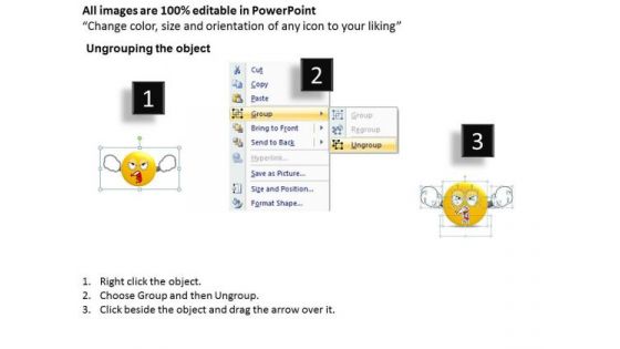 Ppt Angry Emoticons Illustration Picture Time Management PowerPoint Templates